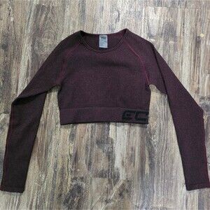 Echt Women's Burgundy and Red Crop-top